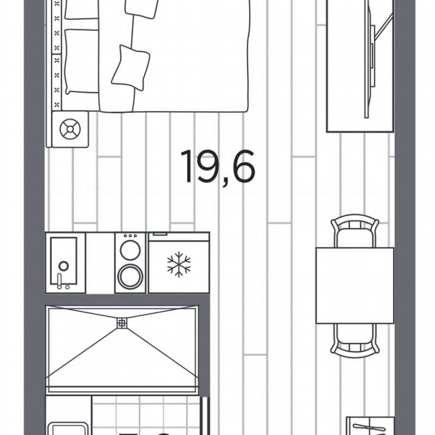 Апартаменты-студия, 23,4 м², 5/13 эт.