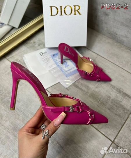 Мюли босоножки dior розовые