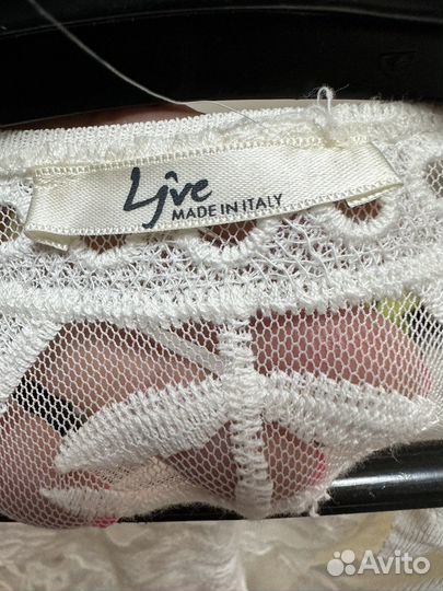 Трикотажная накидка с вышивкой live