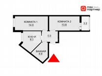 2-к. квартира, 47,2 м², 4/9 эт.