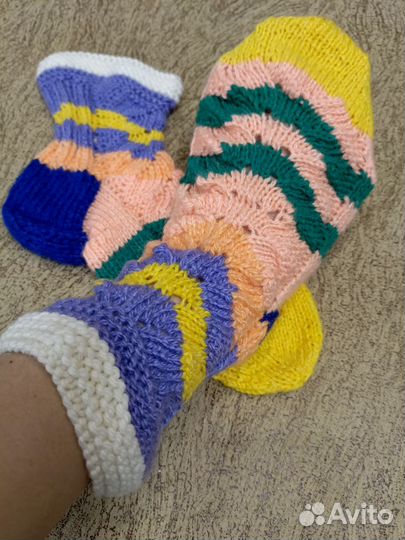 Шерстяные носки чулки