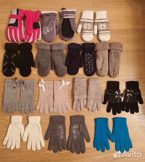 Перчатки варежки женские и подростковые