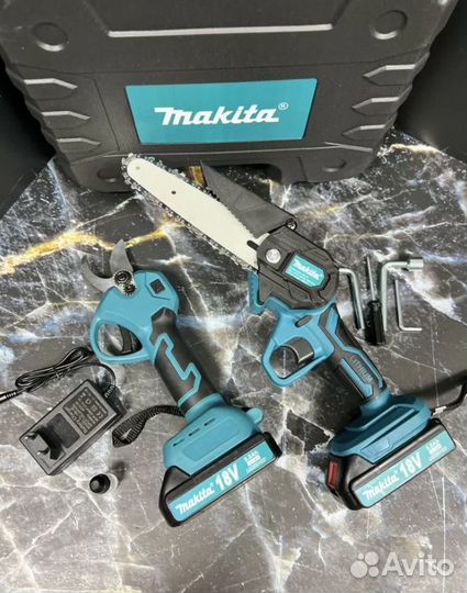 Цепная пила + секатор аккумуляторный