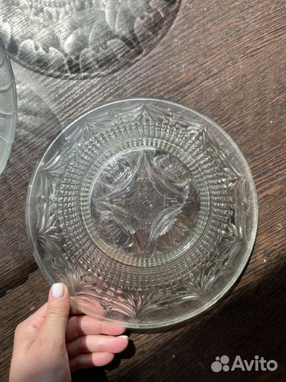 Ваза хрустальная стекло для фруктов СССР