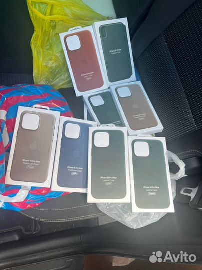 iPhone 14 pro max leather case оригинал кожа