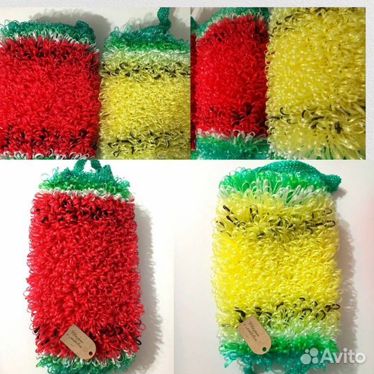 Мочалки ручной вязки