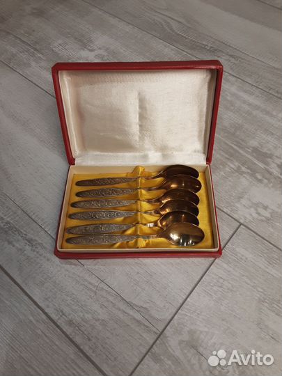 Новые чайные ложки СССР позолоченные