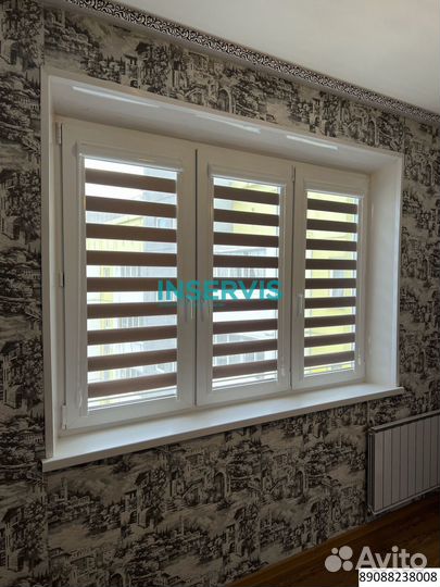 Плиссе жалюзи на пластиковые окна без сверления