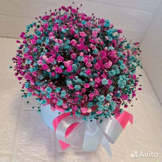 Гипсофила в шляпной коробке