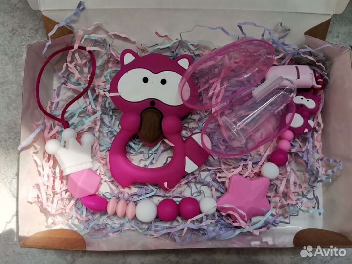 Подарок набор силиконовый детям грызунок