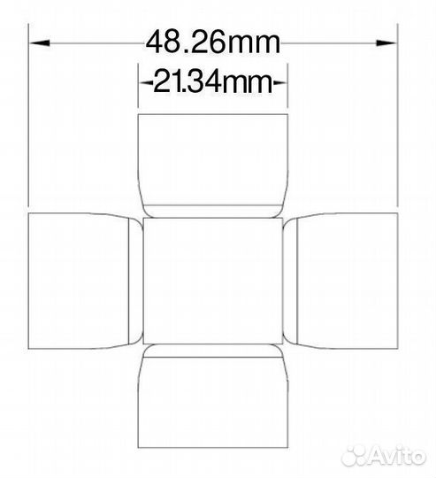 Крестовина кардана Polaris Sportsman 850 / 19-1016