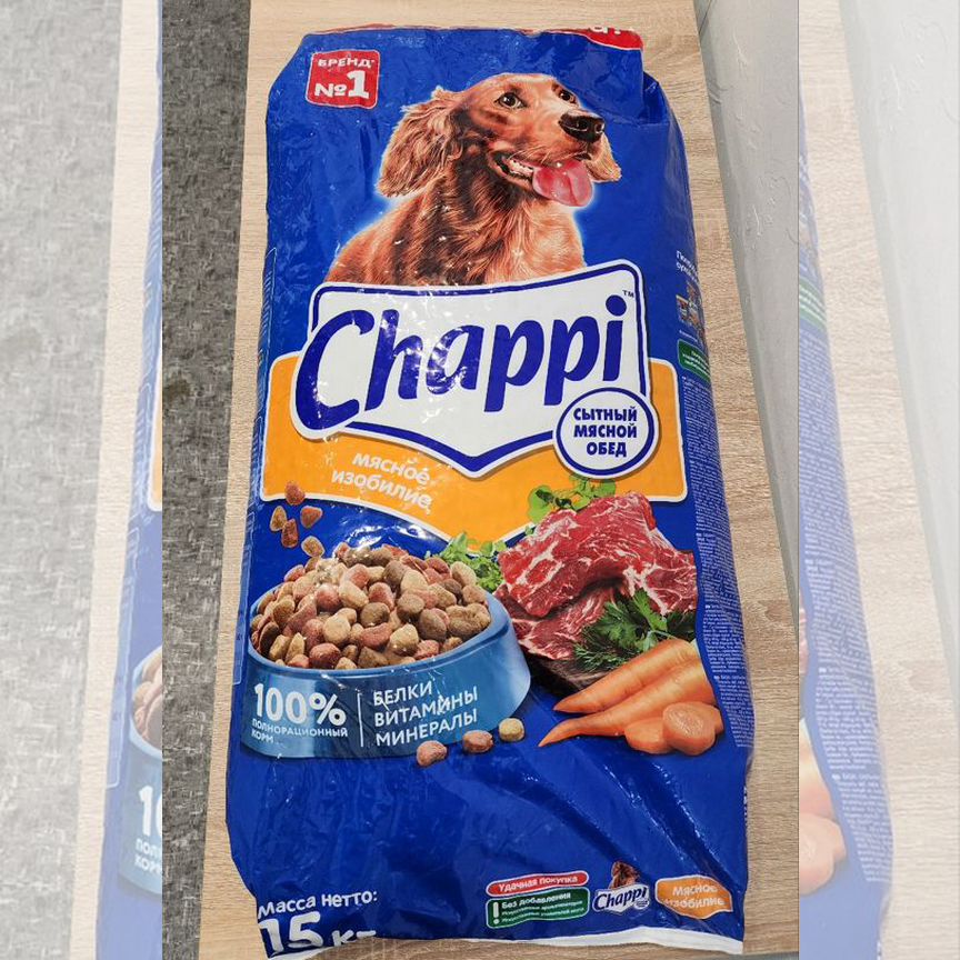 Корм для собак chappi 15 кг