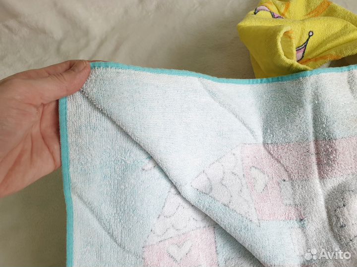 Детское полотенце с капюшоном пончо 1-7 лет