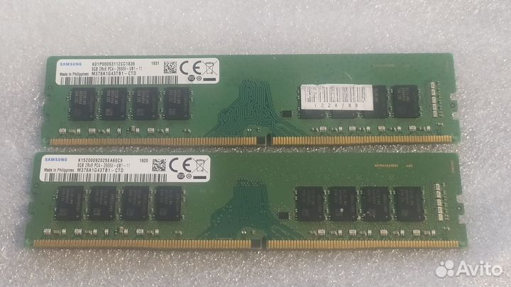 DDR4 dimm Samsung 2x8g 2666, цена за планку, пара