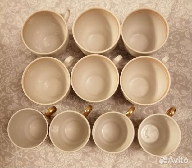 Набор 10 шт. кофейных чашек СССР