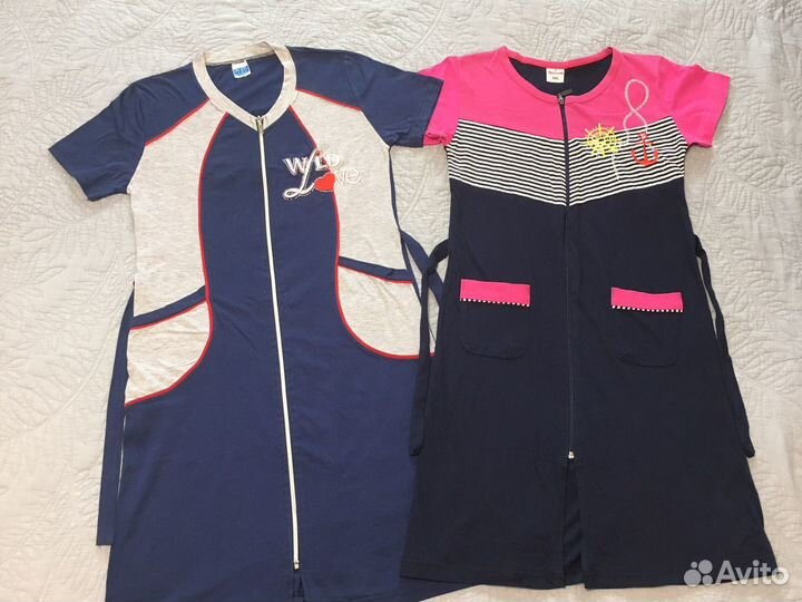 Новые халаты хлопковые домашние, р. 46-48