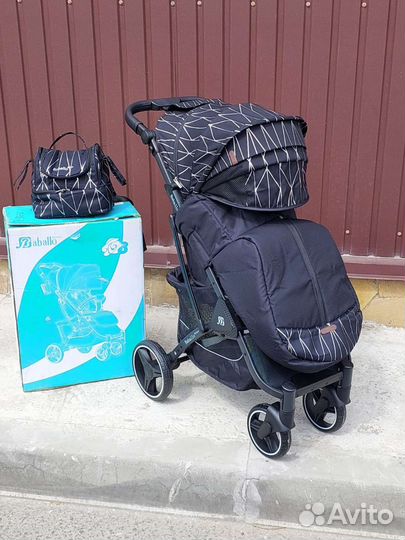 Коляска прогулочная baballo 2023 (полоска на бел)