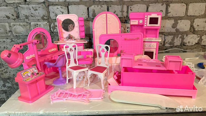 Огромный лот мебели для барби СССР