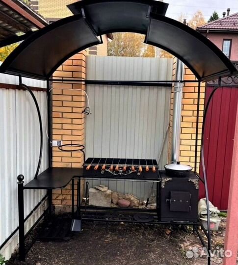 Мангал в стиле лофт