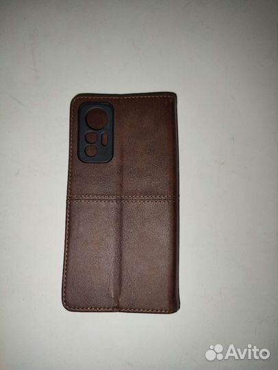 Кожаный чехол-книжка на xiaomi 12 lite