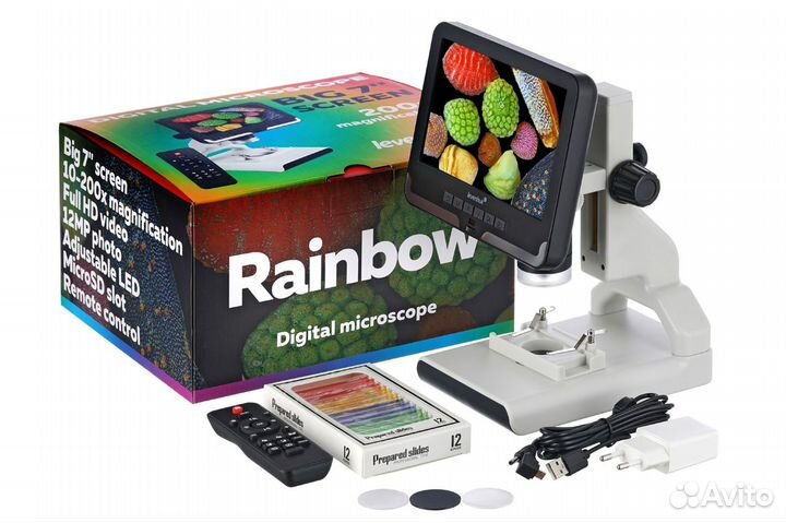 Микроскоп цифровой Levenhuk Rainbow DM700 LCD