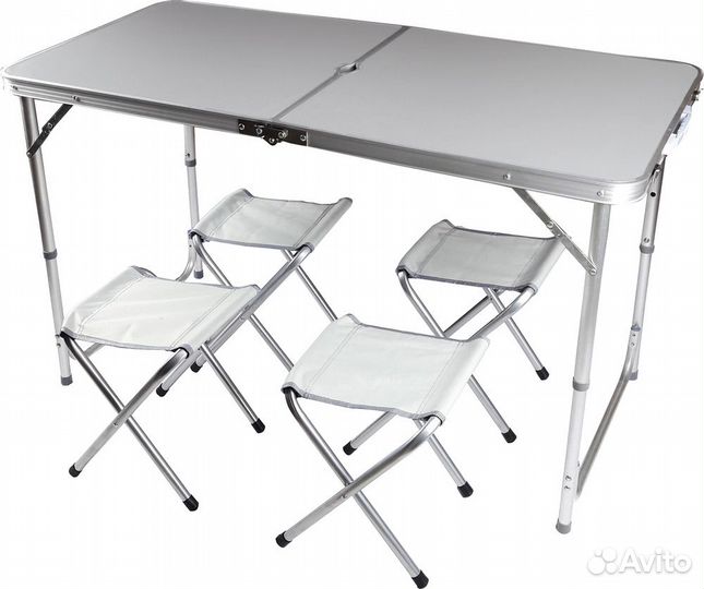 Стол раскладной походный + 4 стула