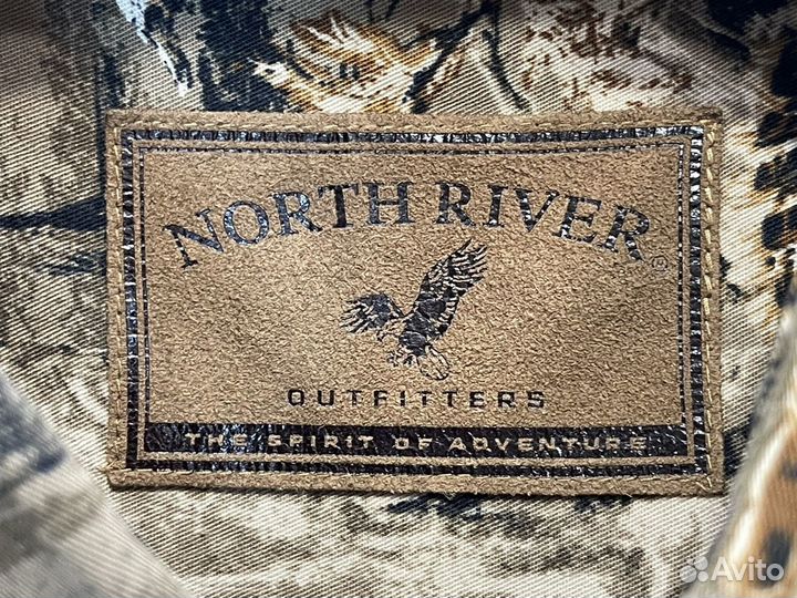 Винтажная рубашка North River RedHead, XXL