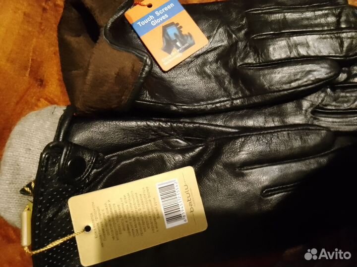 Мужские кожаные перчатки женские