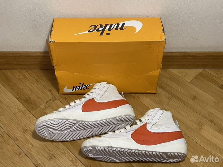 EU44 Nike Blazer Mid 77 Jumbo White Total Orange