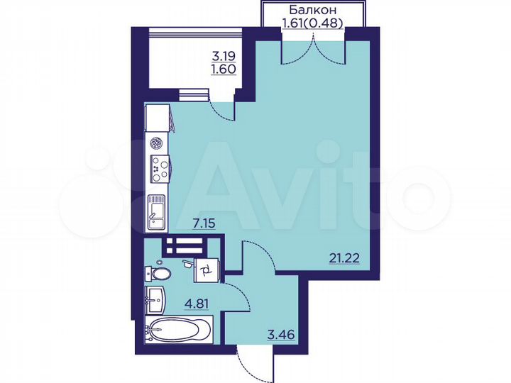 1-к. квартира, 38,7 м², 11/18 эт.