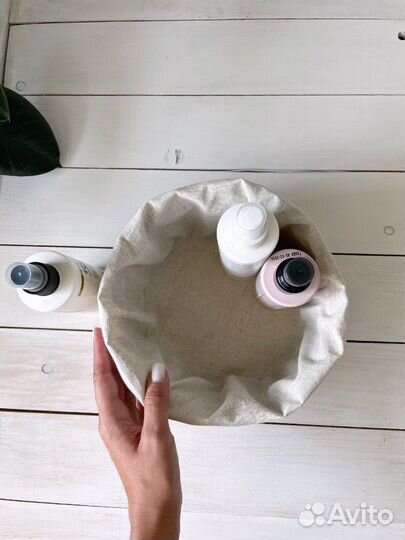 Корзина из джута с чехлом