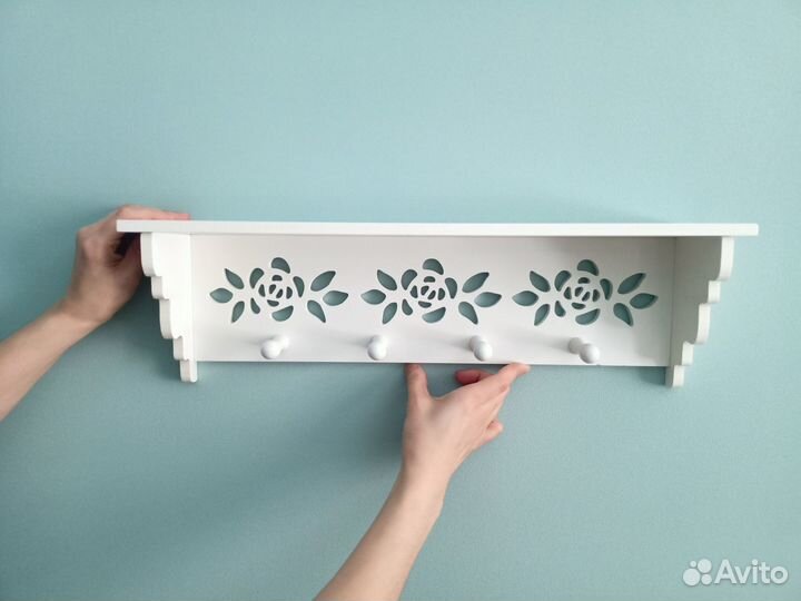 Полка настенная белая 2 шт