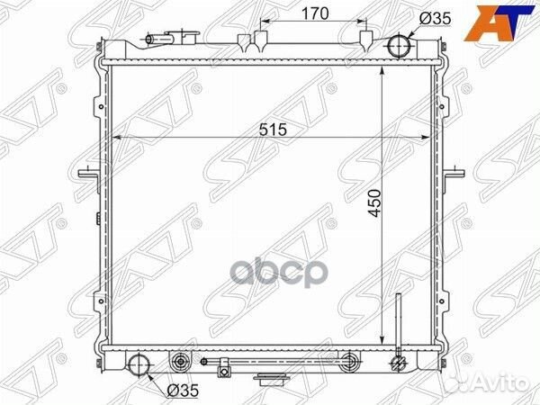 Радиатор Kia Sportage 93-06 KI0006 Sat