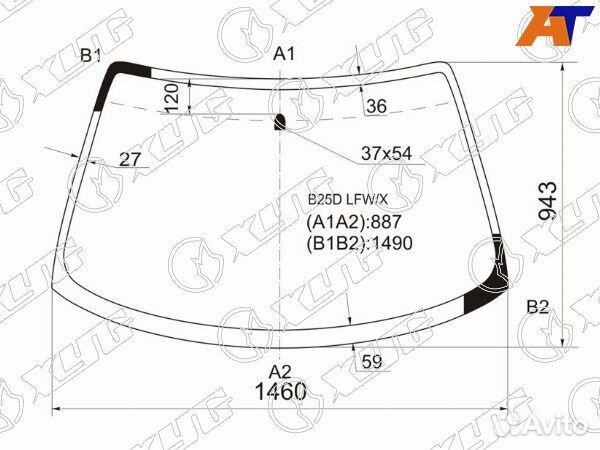 Стекло лобовое mazda familia S-wagon