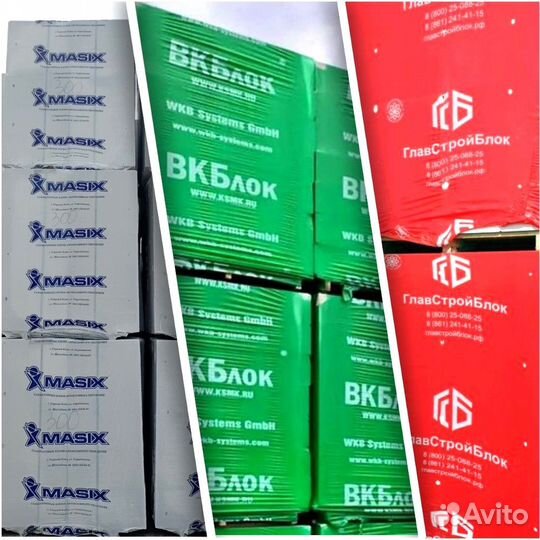 Газоблок, газобетонный блок, пеноблок гб