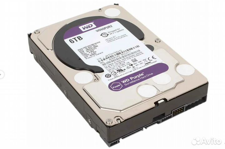 Жесткий диск WD Purple WD60purz, 6тб, HDD, sataiii