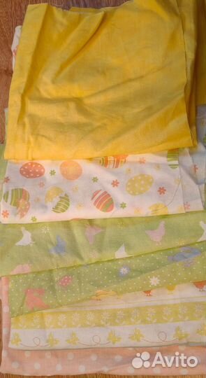 Наборы тканей хлопок, плюш, для кукол тильда