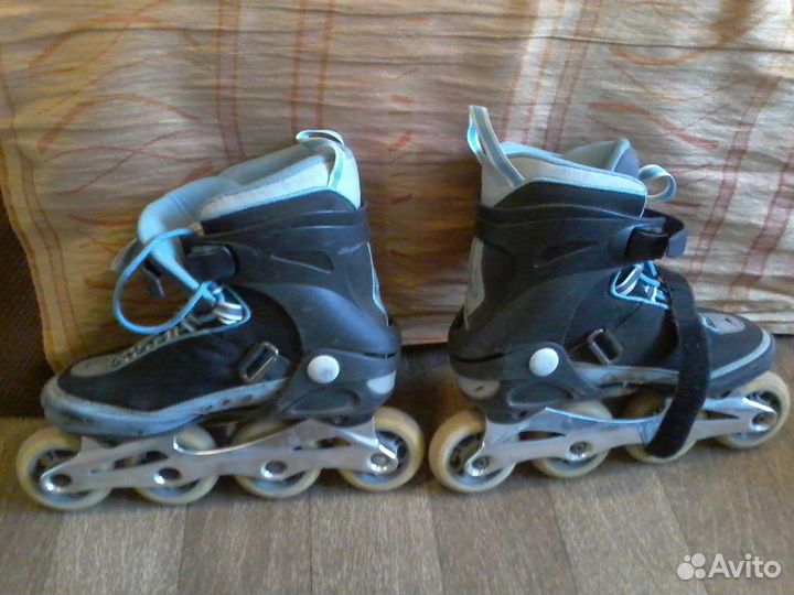 Ролики женские К2 Athena Alu и защита Rollerblade