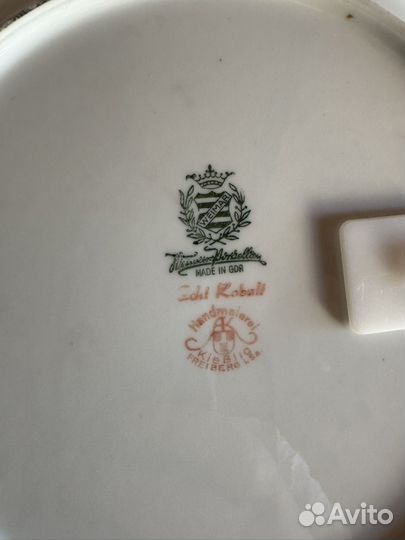 Тарелка настенная weimar echt kobalt