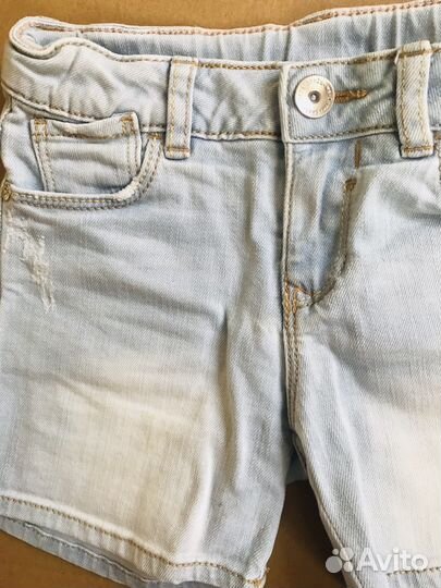 Шорты джинсовые Zara 104 р. в отл. сост