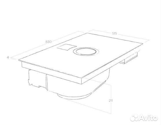 Варочная панель с вытяжкой Elica switch WH/A/83