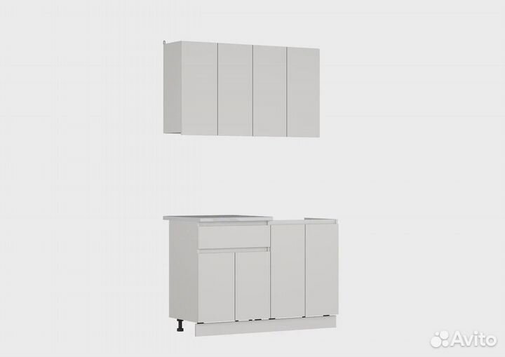 Белая Кухня без ручек