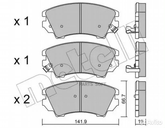 Metelli 22-0842-0 Колодки тормозные