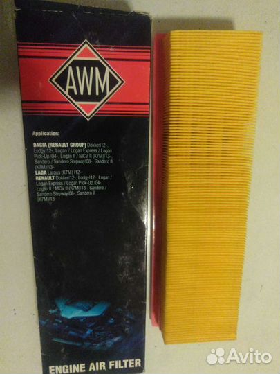 Воздушный фильтр Логан, Ларгус. AWM EA 0309