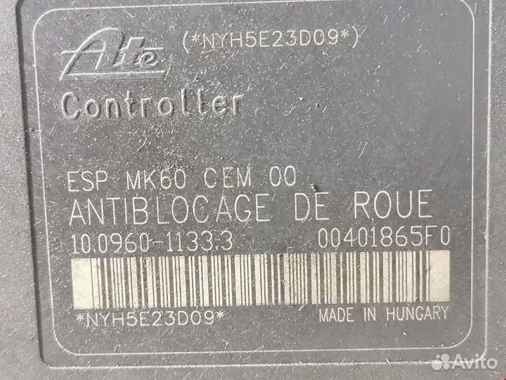 Блок ABS для Peugeot-Citroen 206 9655960880