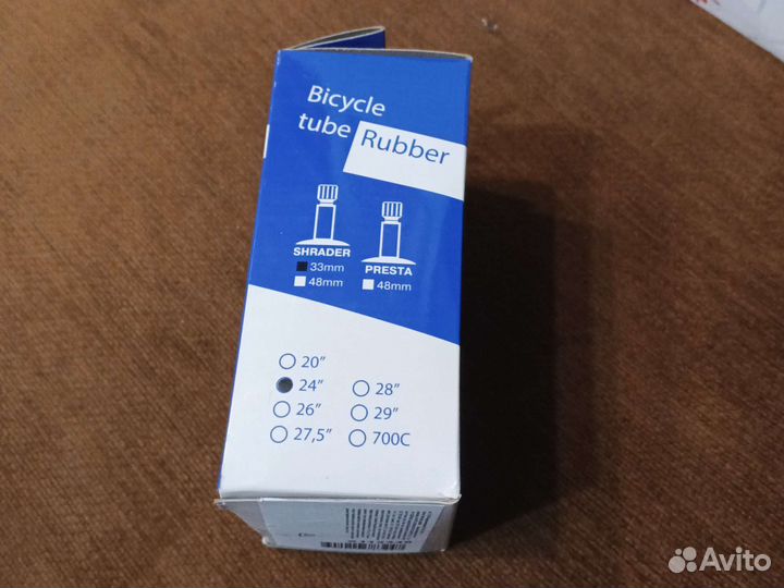 Камера велосипедная BT, 24X1,75/1,95 автонип.33мм