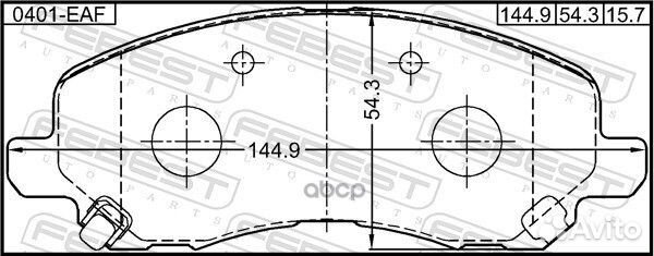 Колодки тормозные дисковые 0401-EAF 0401-EAF Fe