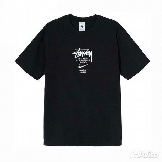 Футболка Nike x Stussy черная (XL)