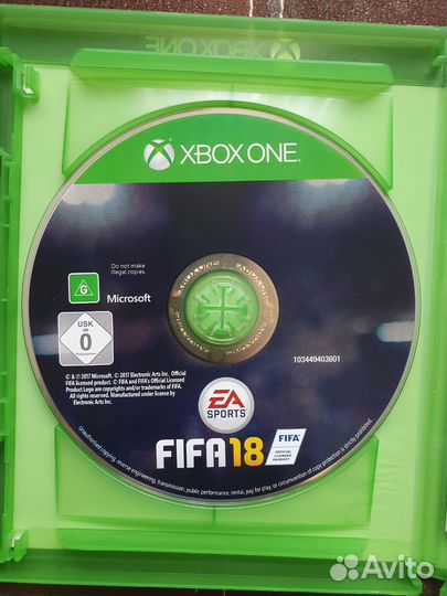 Fifa 18 диск с игрой для приставки xbox one