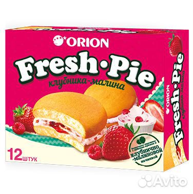 Пирожное Fresh Pie Клубника и Малина 300г Orion